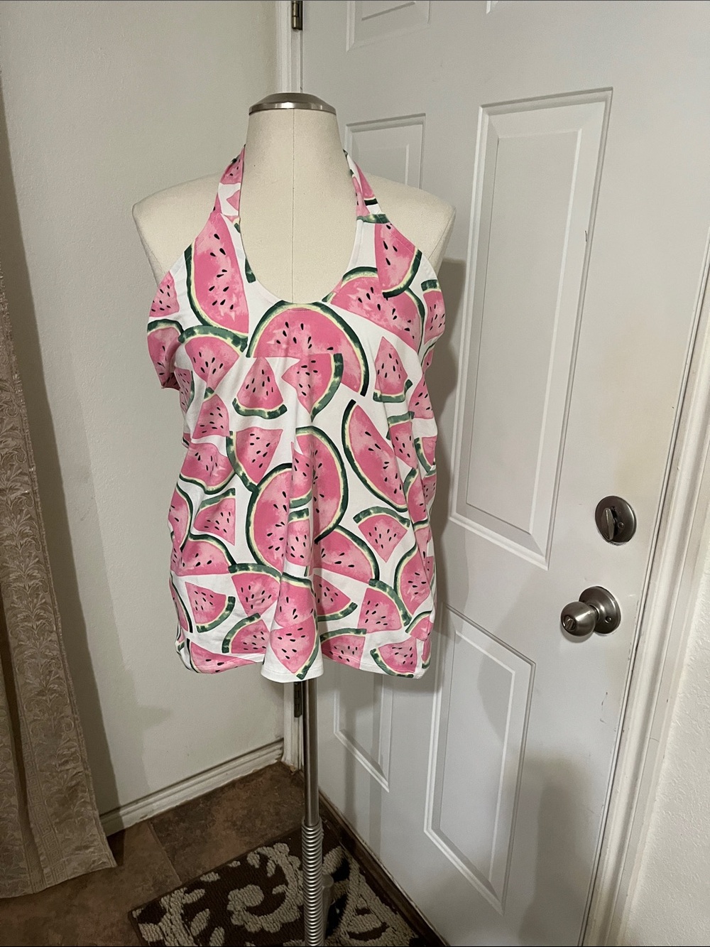 torrid Pink & White Watermelon Halter Tank